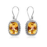 AE-6062-CT Sterling Silver Earring With Citrine Q. Jewelry Bali Designs Inc